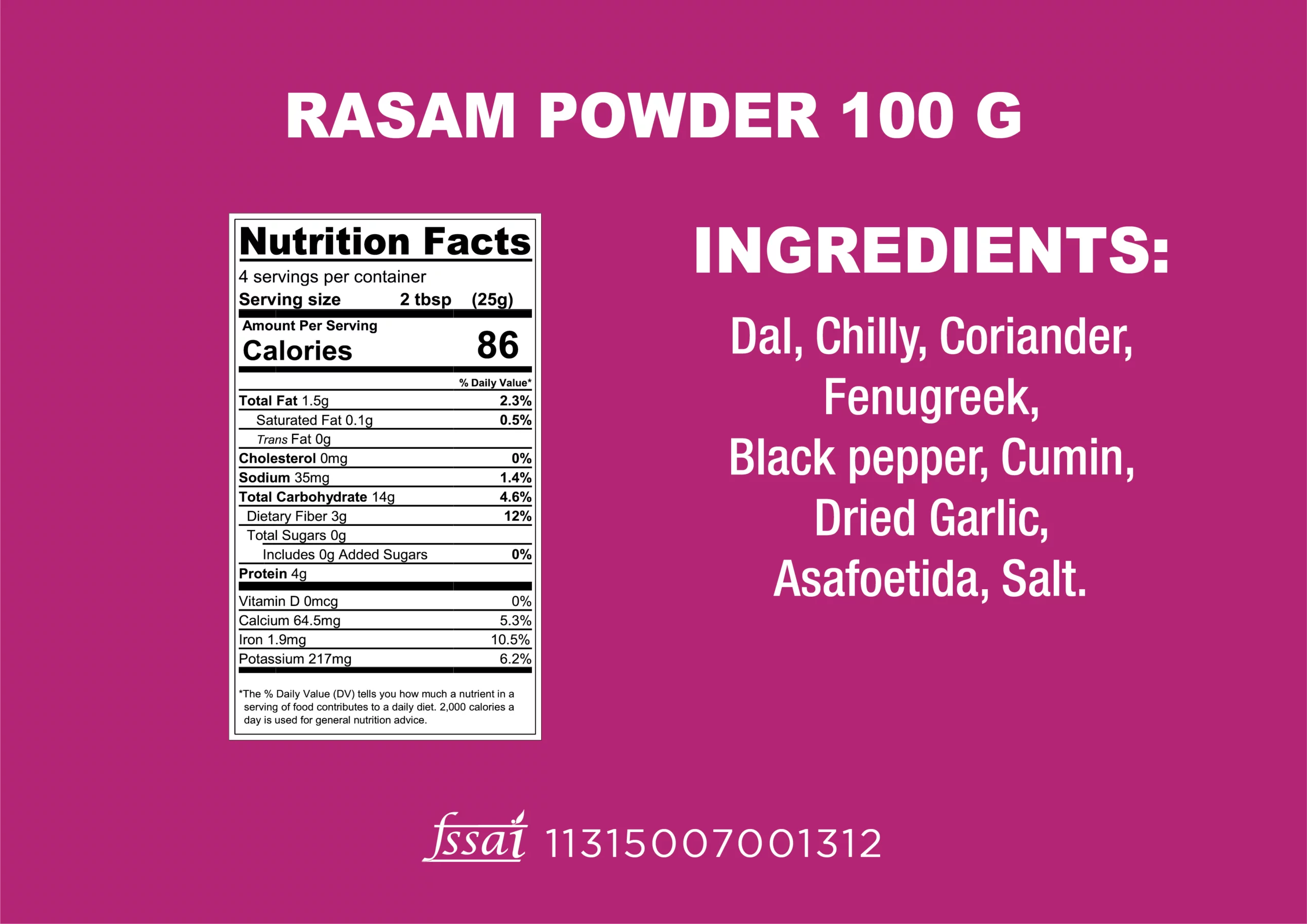 Rasmi Powder Rasam Powder 100G - Palat Foods | A Trusted Culinary Food Product Brand